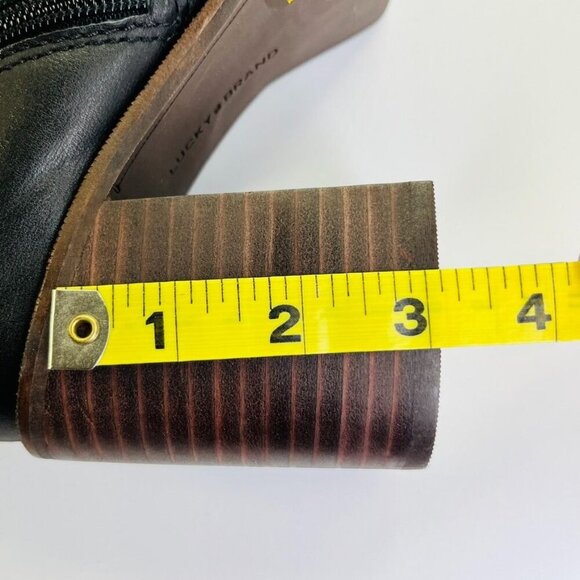 Lucky Brand Omarey Platform Boot Women's Size 6 in Black Block Heel Inside Zip - Picture 14 of 15